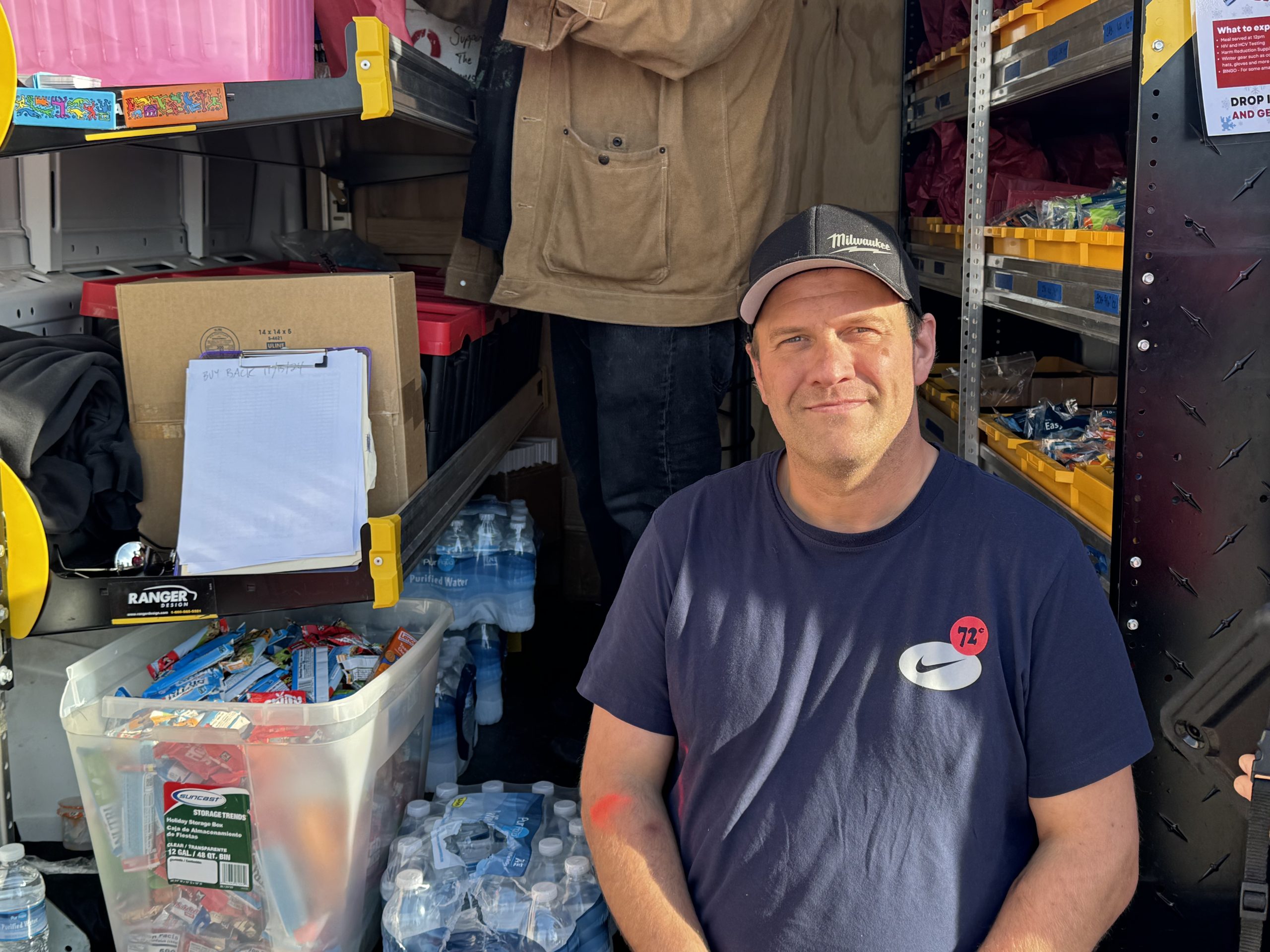 Brandon Carmany has been volunteering with the Aliveness Project for two months.