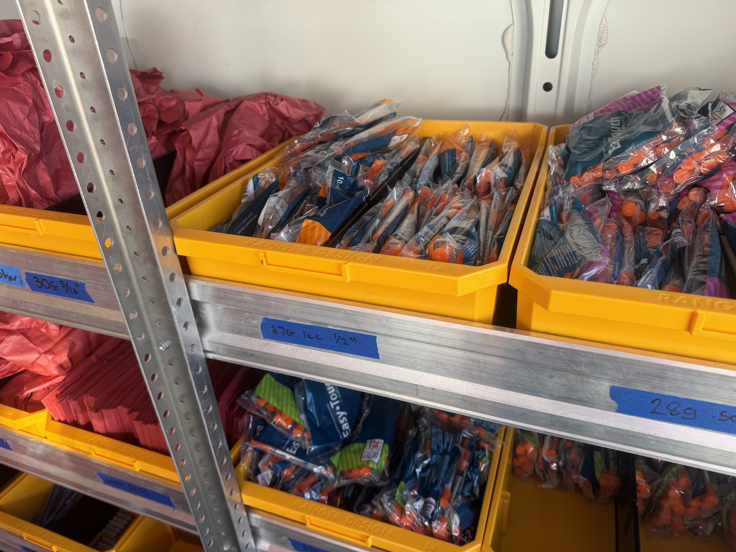 As HIV can be spread through contaminated needles, Thrivey provides people with clean needles, along with smoking equipment, a safer alternative to injection.