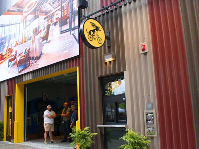 Basset Hound is a brand new bar and restaurant located at one end of North Loop Green.