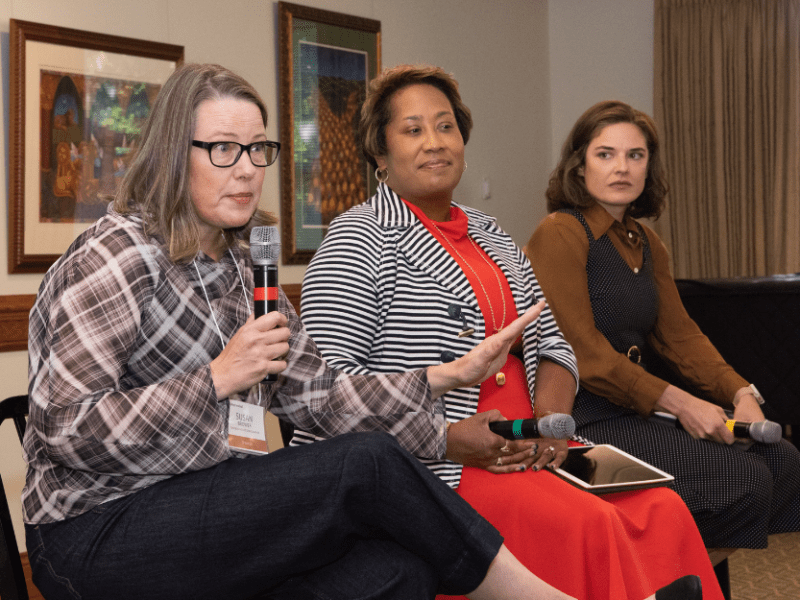 State Demographer Susan Brower, Explore Minnesota Executive Director Lauren Bennett McGinty and Center for Economic Inclusion CEO Tawanna Black discuss Minnesota's stagnant population growth at MinnPost Festival.