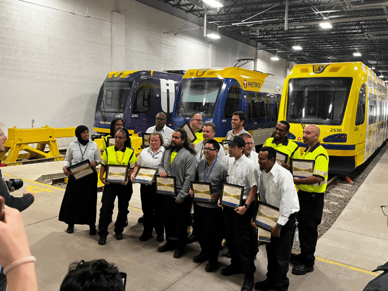 New staff officially graduate from the 10-week training program that prepared them to start operating light-rail trains around the Twin Cities. 