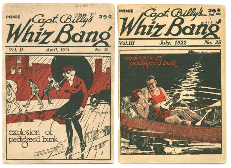 Covers of Capt. Billy’s Whiz Bang magazine