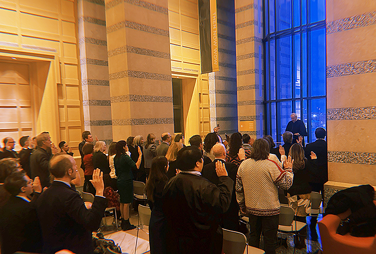 An image from the DFL state representatives swearing-in ceremony on Jan. 13.