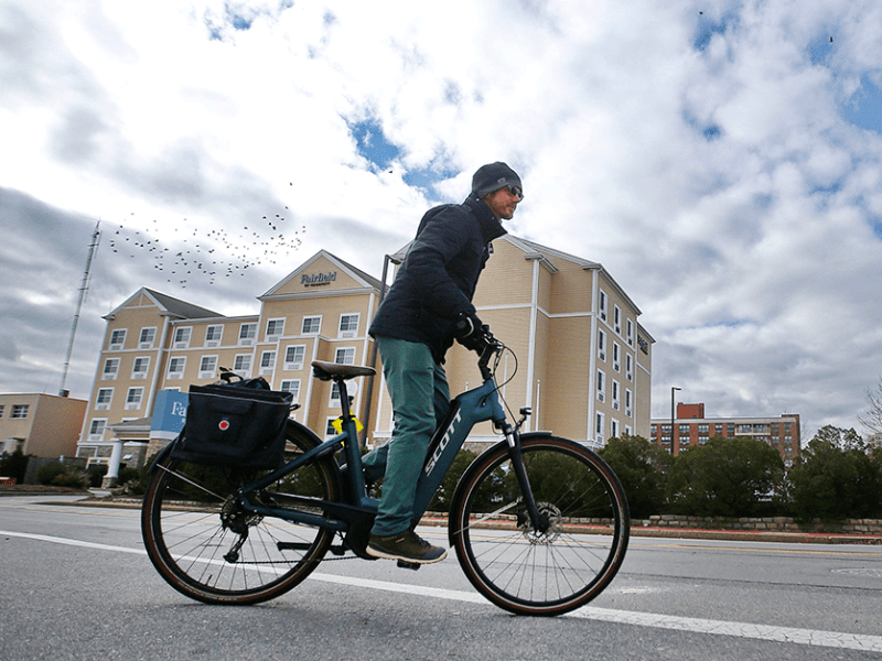 Lithium-ion batteries in e-bikes can catch fire if damaged, overcharged or overheated, according to the nonprofit National Fire Protection Association.