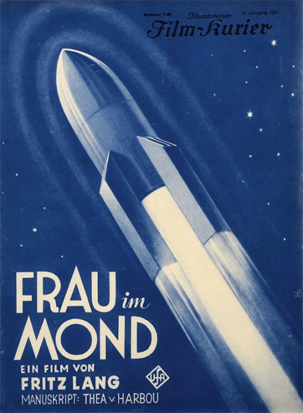 A poster of Fritz Lang’s 1929 film “Frau im Mond.”