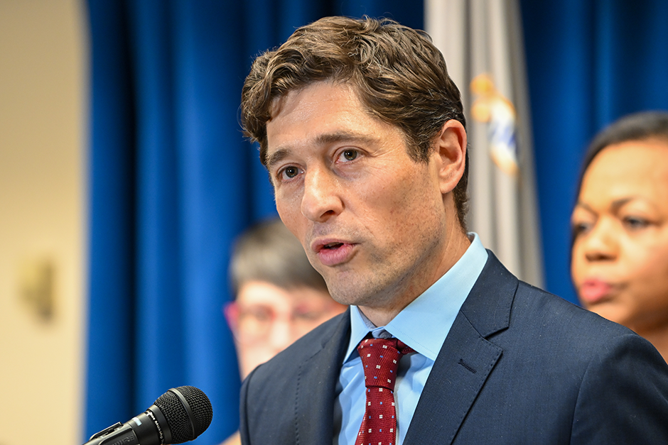 Minneapolis Mayor Jacob Frey shown during the press conference earlier this month announcing the consent decree agreement.