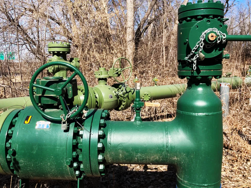 A gas pipeline valve in Minnesota.