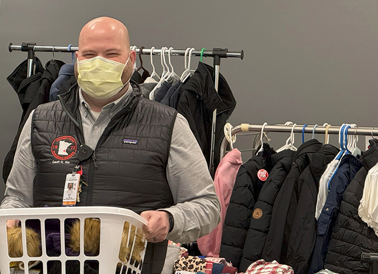 Many of those who need winter clothing for their hospital discharge are people facing housing insecurity, said Geoffrey Roe, the nursing manager of Hennepin Healthcare’s emergency department.