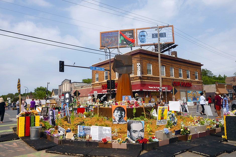 George Floyd Square, photographed on Sunday, May 23, 2021.
