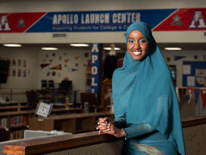 Hawo Mohamed is a senior at St. Cloud Apollo High School. Awareness of North Star Promise varies among her friend group.