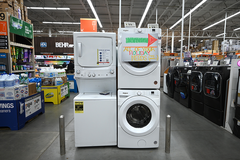 Washing machines at Home Depot