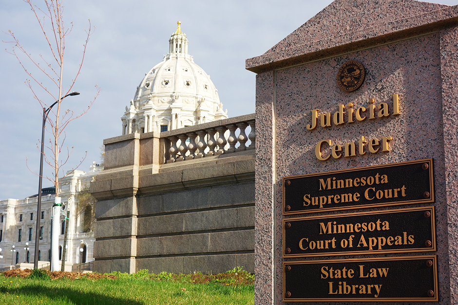 Minnesota Capitol Judicial Center signage
