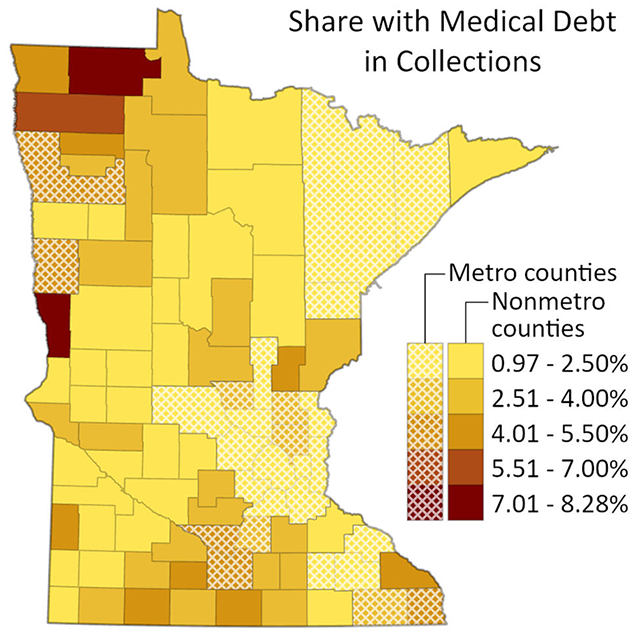 Share with medical debt in collections