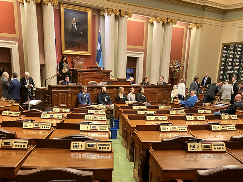 The scene from the Minnesota House floor on Wednesday.