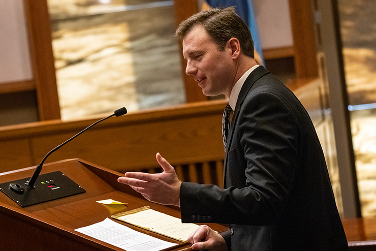 Nicholas Nelson, an attorney representing Republican House leadership, said the court’s authority involves the interpretation of statutes, not reviewing how legislators organize themselves.
