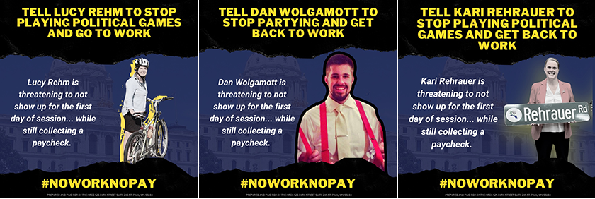 Minnesota House Republicans have launch a campaign targeting DFL politicians refusing to show up on Tuesday.