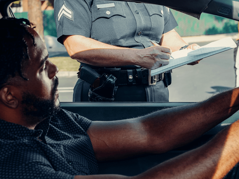 Driver pulled over