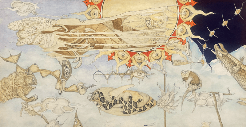 Munir Kahar, The South Wand, natural pigments