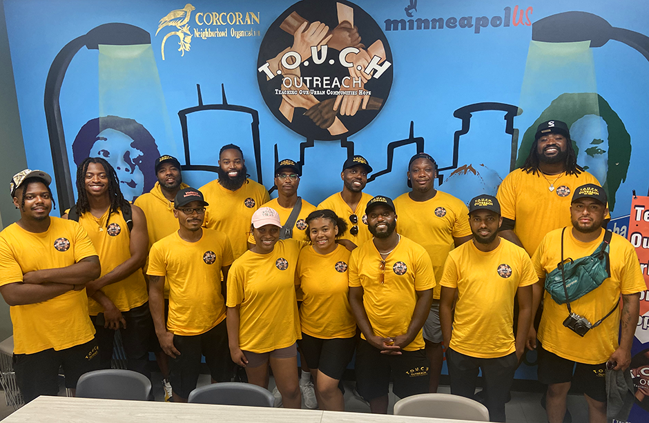 T.O.U.C.H. Outreach team members at their South Minneapolis office right next to the Lake Street light rail station.