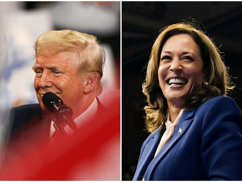 Former President Donald Trump, Vice President Kamala Harris