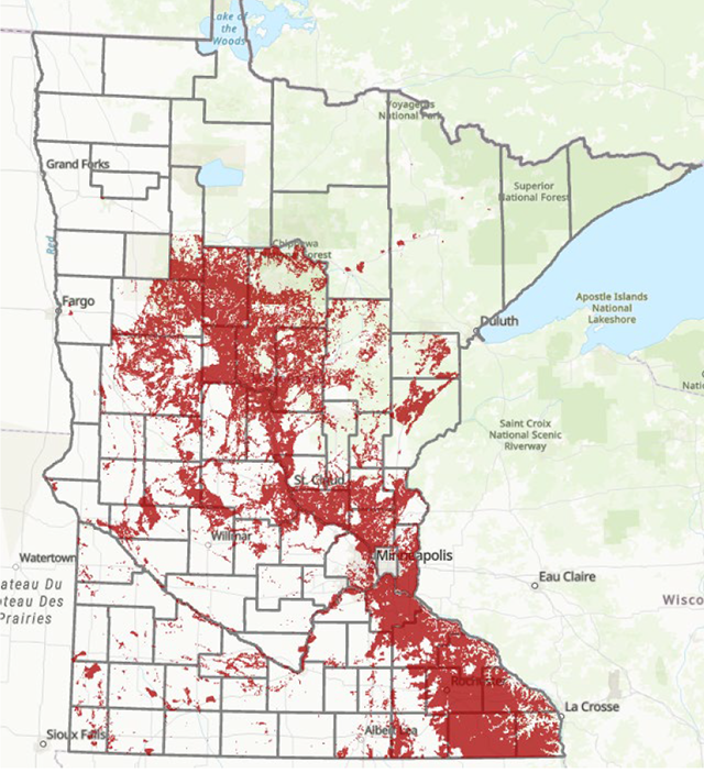 Map of vulnerable groundwater areas
